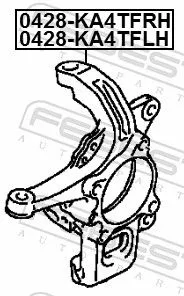 FEBEST Steering Knuckle, wheel suspension (0428-KA4TFRH)
