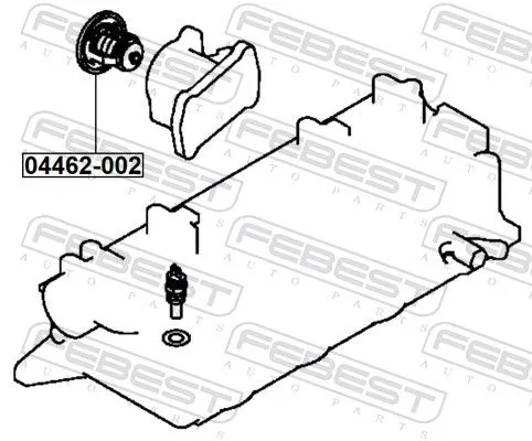 FEBEST Thermostat, coolant (04462-002)