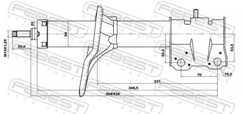 FEBEST Shock Absorber (04665579F)