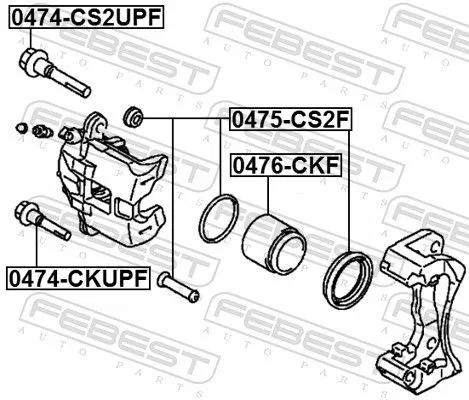 FEBEST Guide Bolt, brake caliper (0474-CS2UPF)