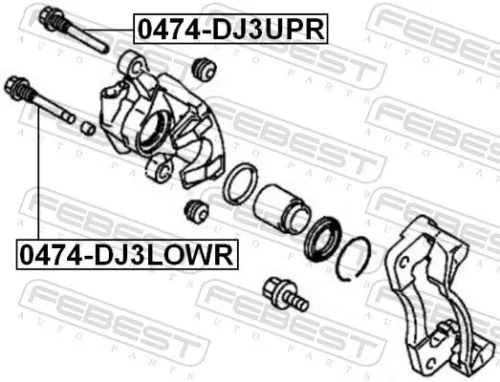FEBEST Guide Bolt, brake caliper (0474-DJ3UPR)