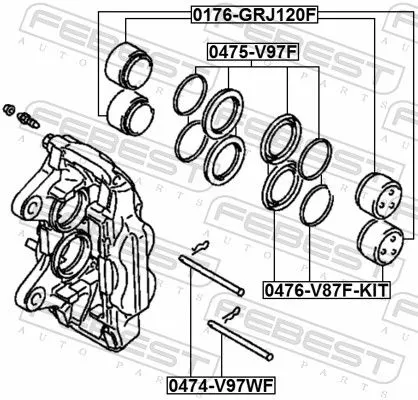 FEBEST Guide Bolt, brake caliper (0474-V97WF)
