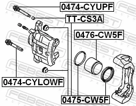FEBEST Repair Kit, brake caliper (0475-CW5F)