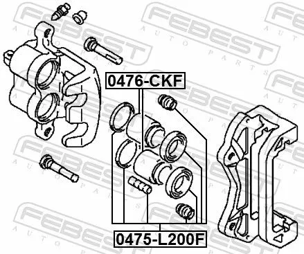 FEBEST Repair Kit, brake caliper (0475-L200F)
