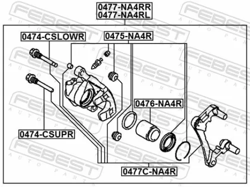 FEBEST Repair Kit, brake caliper (0475-NA4R)