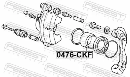 FEBEST Piston, brake caliper (0476-CKF)