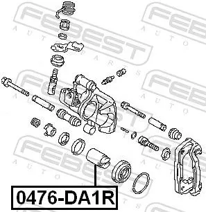 FEBEST Piston, brake caliper (0476-DA1R)