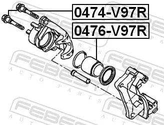 FEBEST Piston, brake caliper (0476-V97R)