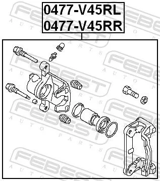 FEBEST Brake Caliper (0477-V45RR)
