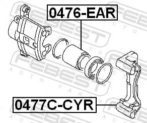 FEBEST Brake Caliper Bracket Set (0477C-CYR)