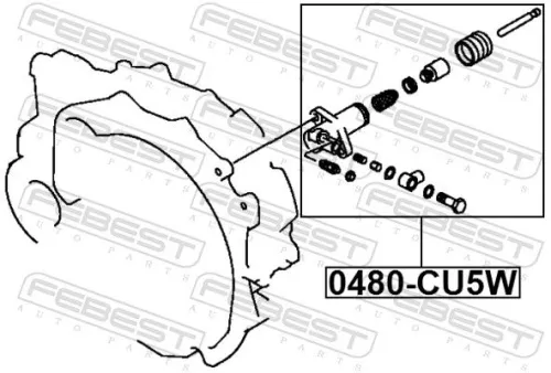 FEBEST Slave Cylinder, clutch (0480-CU5W)