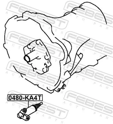 FEBEST Slave Cylinder, clutch (0480-KA4T)