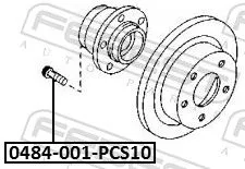 FEBEST Wheel Stud (0484-001-PCS10)