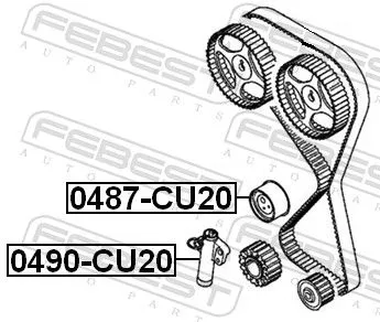 FEBEST Tensioner, timing belt (0490-CU20)