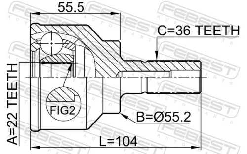 FEBEST Joint Kit, drive shaft (0510-040)