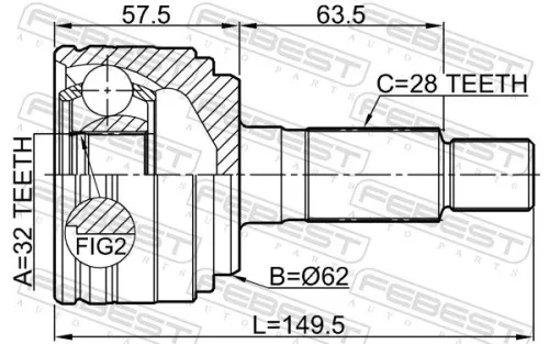 FEBEST Joint Kit, drive shaft (0510-GHMT)