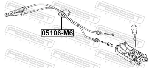 FEBEST Cable Pull, manual transmission (05106-M6)