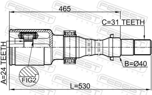 FEBEST Joint Kit, drive shaft (0511-CX5AT2WDRH)