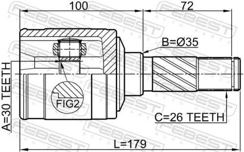 FEBEST Joint Kit, drive shaft (0511-CX7R)