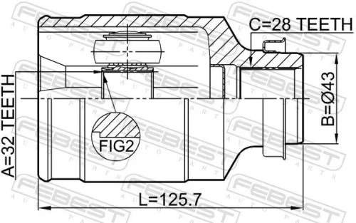 FEBEST Joint Kit, drive shaft (0511-GHMTRH)