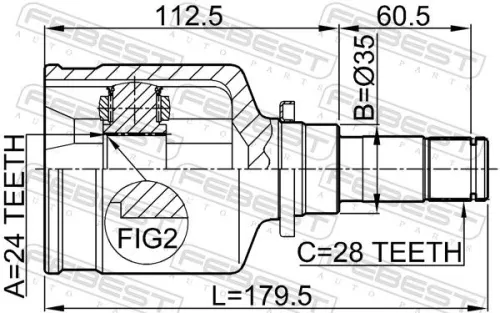 FEBEST Joint Kit, drive shaft (0511-M320MTLH)