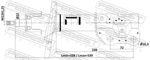 FEBEST Shock Absorber (05110-001FL)