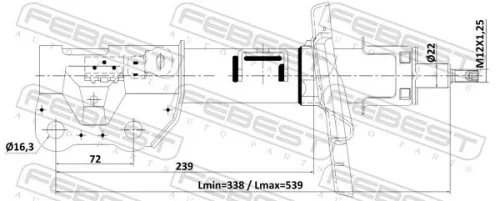 FEBEST Shock Absorber (05110-001FR)