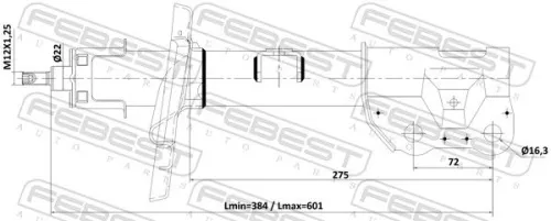FEBEST Shock Absorber (05110-002FL)