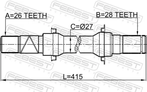 FEBEST Drive Shaft (0512-BL16AT)