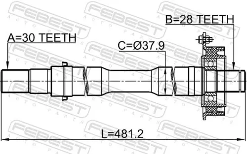 FEBEST Drive Shaft (0512-MPVRH)