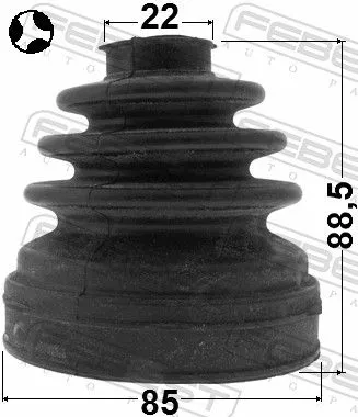 FEBEST Bellow, drive shaft (0515-BK23LHT)