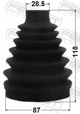 FEBEST Bellow, drive shaft (0517P-CX7)