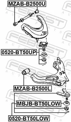 FEBEST Ball Joint (0520-BT50LOW)