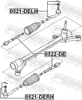 FEBEST Tie Rod End (0521-DELH)