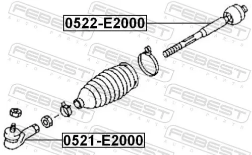 FEBEST Tie Rod End (0521-E2000)