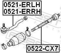 FEBEST Tie Rod End (0521-ERRH)