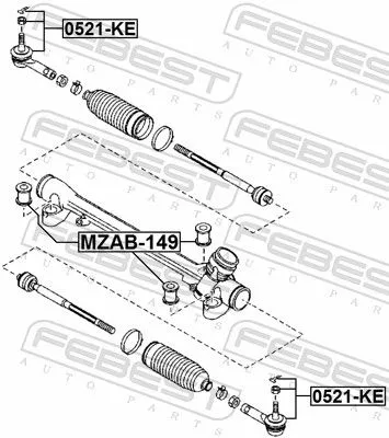 FEBEST Tie Rod End (0521-KE)