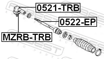 FEBEST Tie Rod End (0521-TRB)