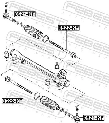 FEBEST Inner Tie Rod (0522-KF)