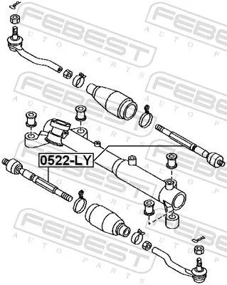 FEBEST Inner Tie Rod (0522-LY)