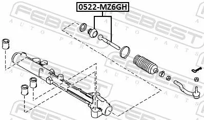 FEBEST Inner Tie Rod (0522-MZ6GH)
