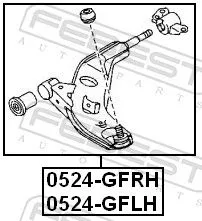FEBEST Control/Trailing Arm, wheel suspension (0524-GFLH)