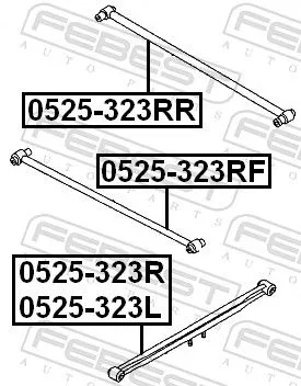 FEBEST Control/Trailing Arm, wheel suspension (0525-323R)