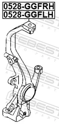 FEBEST Steering Knuckle, wheel suspension (0528-GGFRH)