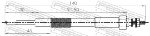 FEBEST Glow Plug (05642-003)