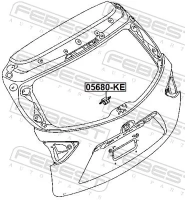 FEBEST Switch, tailgate release (05680-KE)