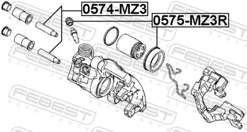 FEBEST Repair Kit, brake caliper (0575-MZ3R)