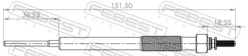FEBEST Glow Plug (06642-001)