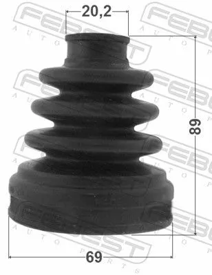 FEBEST Bellow, drive shaft (0715-RS413)