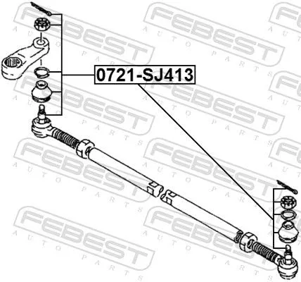 FEBEST Tie Rod End (0721-SJ413)